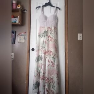 Chic Floral Jumpsuit in Pink and Green